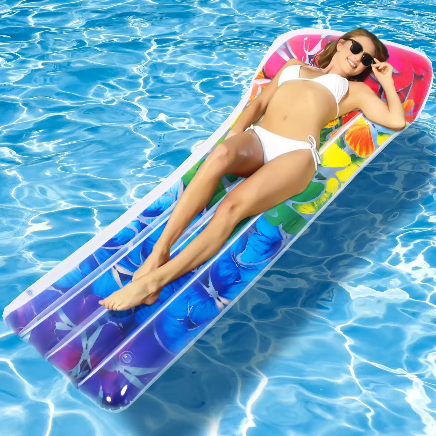 iFanze Colorful Butterflies Pool Hammock - Water Hammock Saddle Lounge Chair Swimming Pool