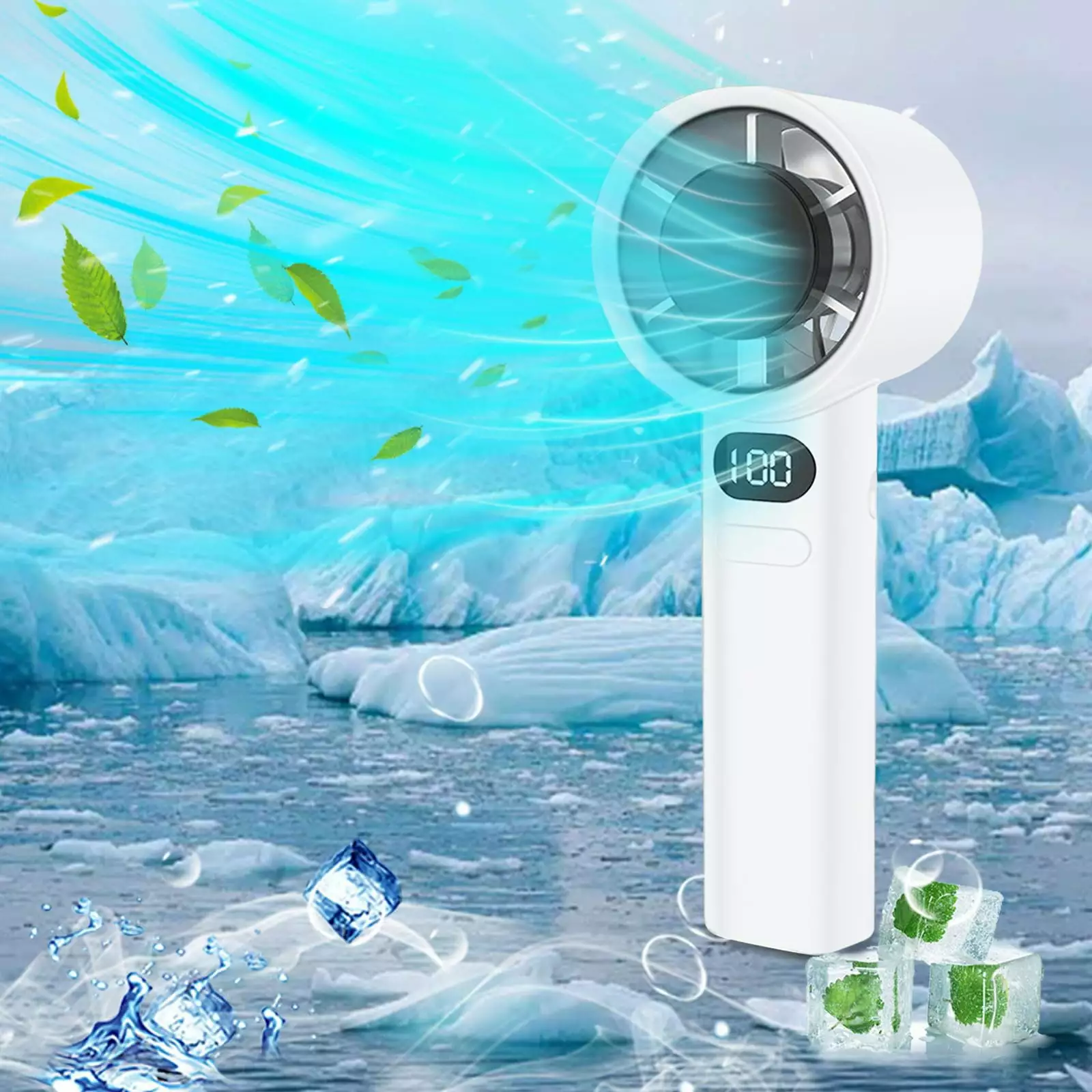 Variable Speed Handheld Fan - High Wind Power Silent Turbine Mini Fan Travel and Outdoor HJHSFKKKD