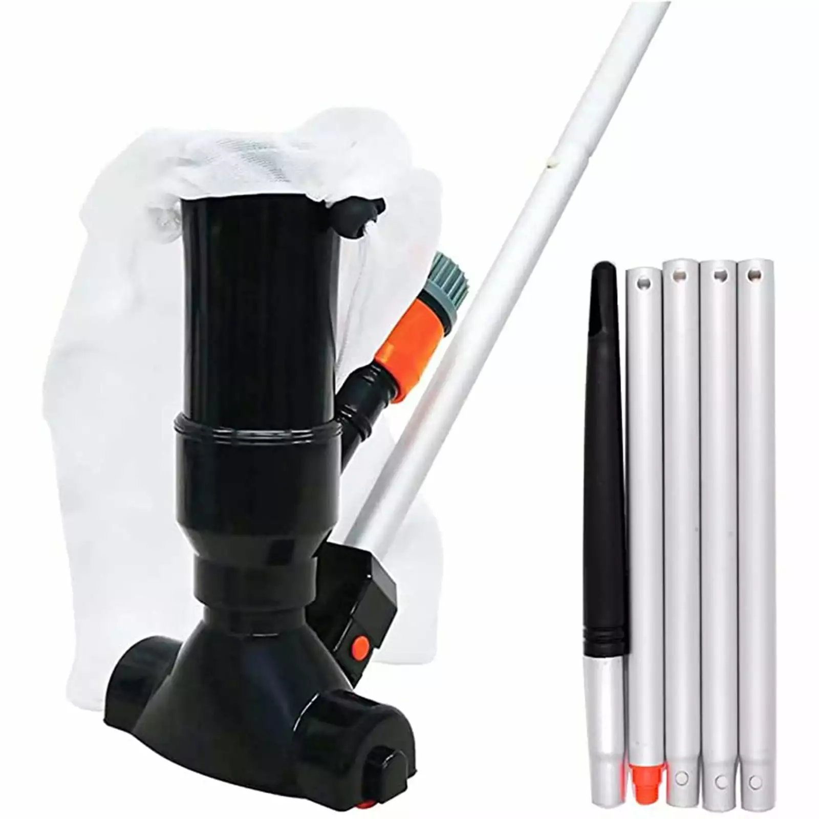 Vikakiooze Portable Pool Vacuum Jet Handheld Pool Leaf Vacuum 5-Section Pole And Filter
