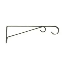 Hanging Plant Bracket Black Powder-Coated Steel 12-Inch Green Thumb