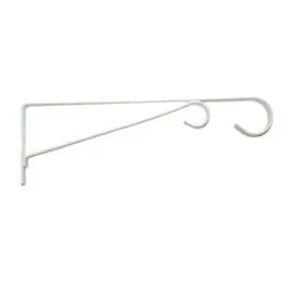 Plant Bracket Hanging White Powder-Coated Steel 12-Inch Green Thumb