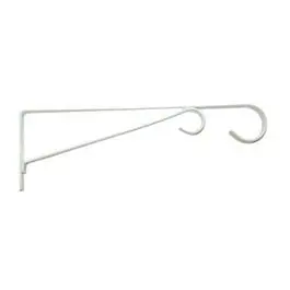 Plant Bracket Hanging White Powder-Coated Steel 15-Inch Green Thumb