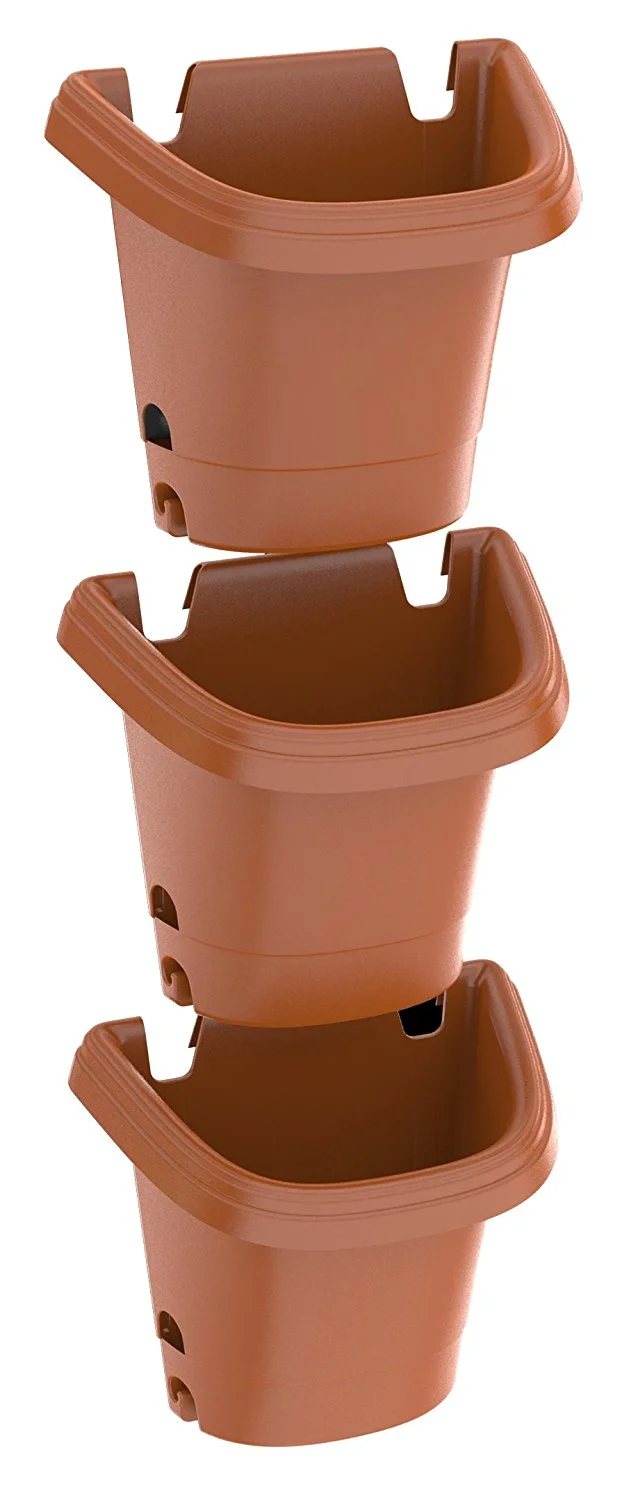 Fiskars Pottery 482121-1001 Hanging Garden Planter System Clay 3-Piece