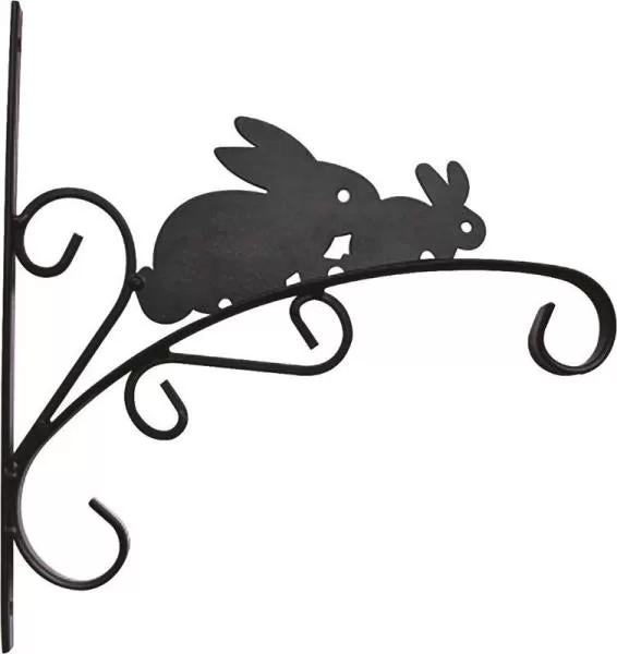 Landscapers Select GF-3055 Wall Mounting Plant Bracket Black 11 Inch Hanging Planter