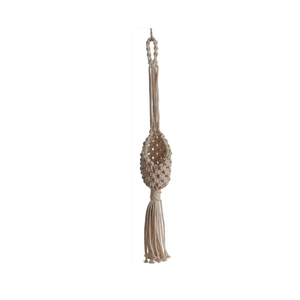 Primitive Planters 9888 Cotton Hanging Plant Hanger 26 Inch X 4 Inch Natural