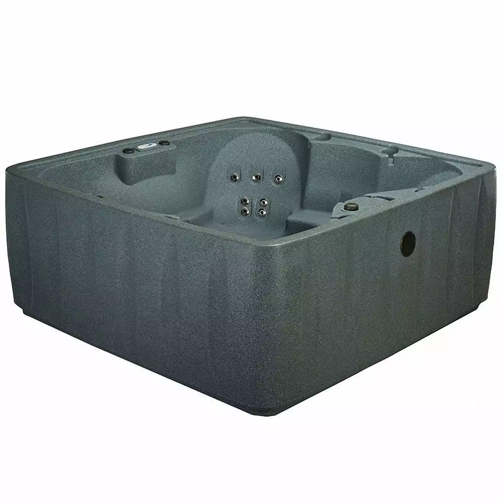 Aquarest Spas AR-600 Elite 6 Person 29 Jet Square Plug and Play Hot Tub Ozonator LED Waterfall Graystone