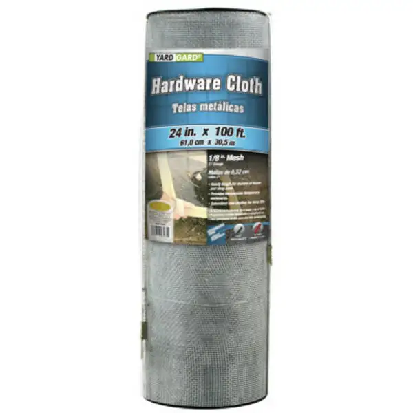 YardGard 308182B Galvanized Hardware Cloth 27-Gauge 1/8 Mesh 24 x 100 Feet Wire Mesh