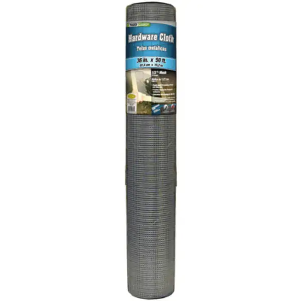 YardGard 308200B Galvanized Hardware Cloth 19-Gauge 1/2 Mesh 36 x 50 Feet Wire Fence