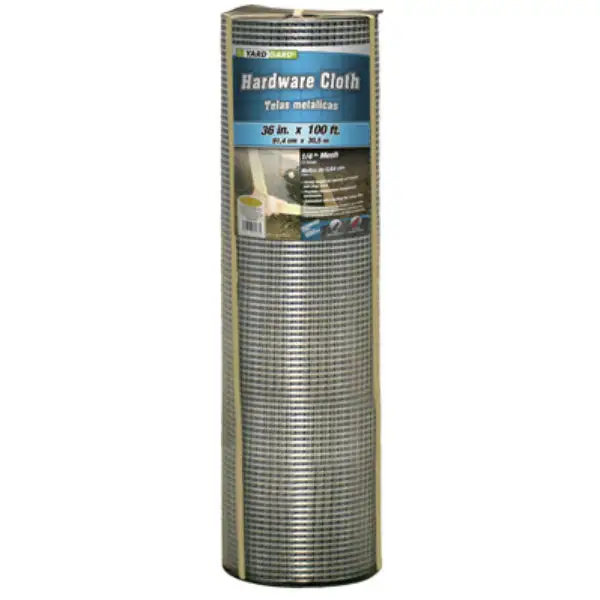YardGard 308241B Galvanized Hardware Cloth 23-Gauge 1/4 Mesh 36 x 100 Feet Wire Fence Roll