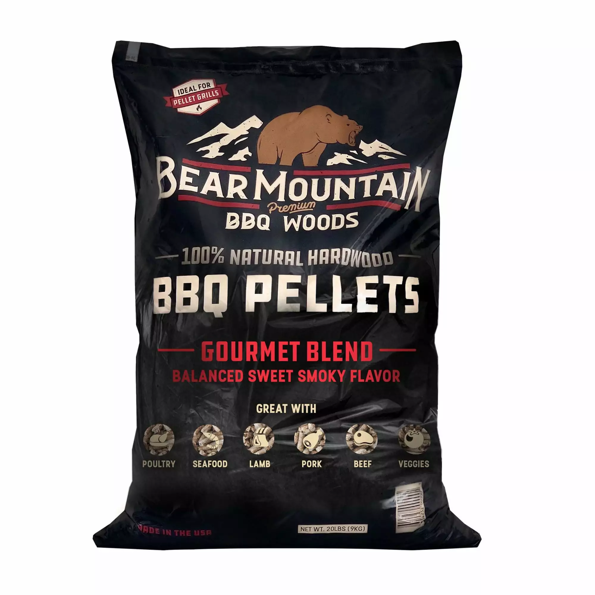 Bear Mountain BBQ Hardwood Gourmet Blend Smoker Pellets Grill 20 lbs