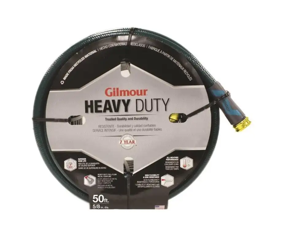 Gilmour 864501-1001 Heavy Duty 5/8 Inch X 50 Feet 5 Ply Wall Garden Hose