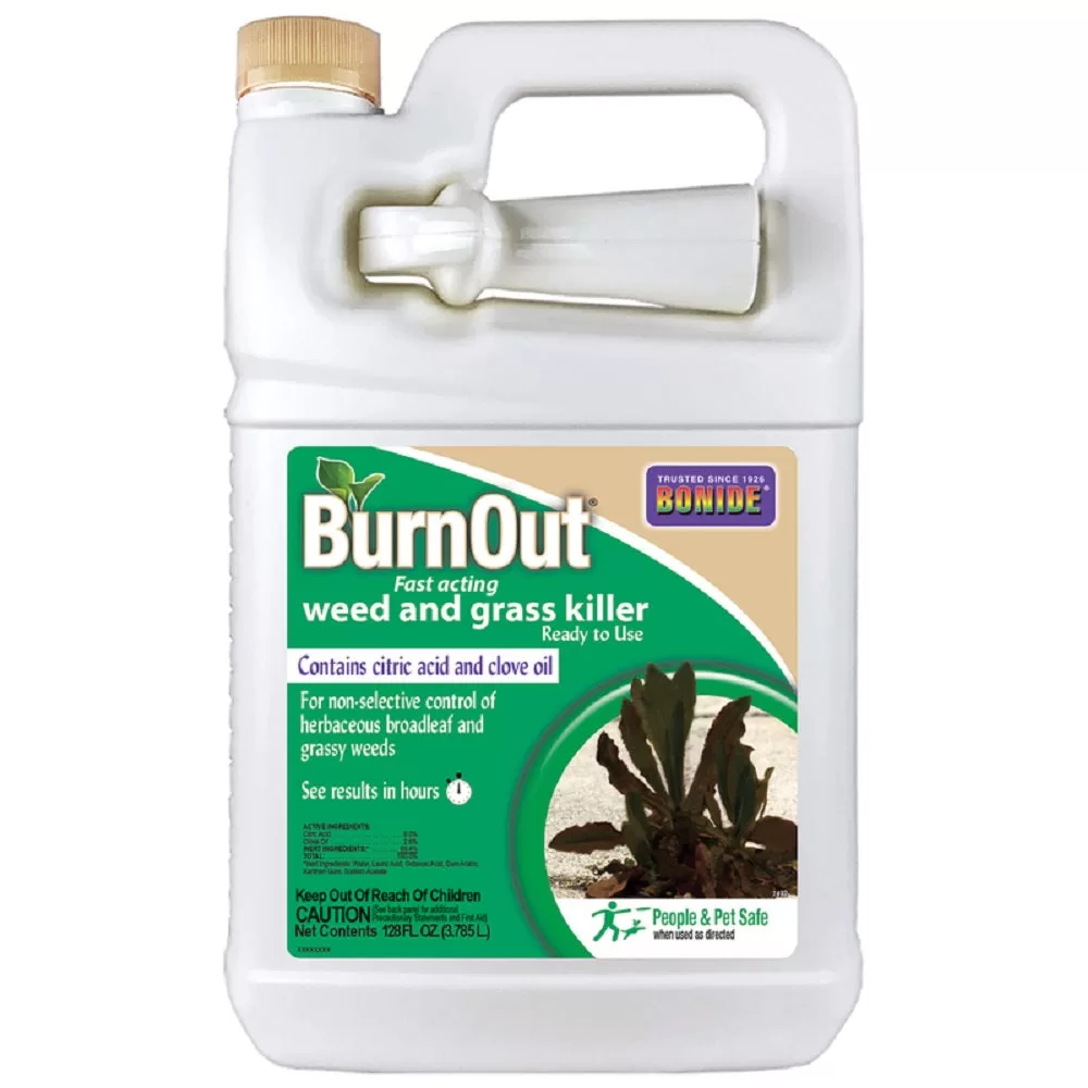 Bonide 7492 BurnOut Weed and Grass Killer 1 Gallon Fast-Acting Herbicide