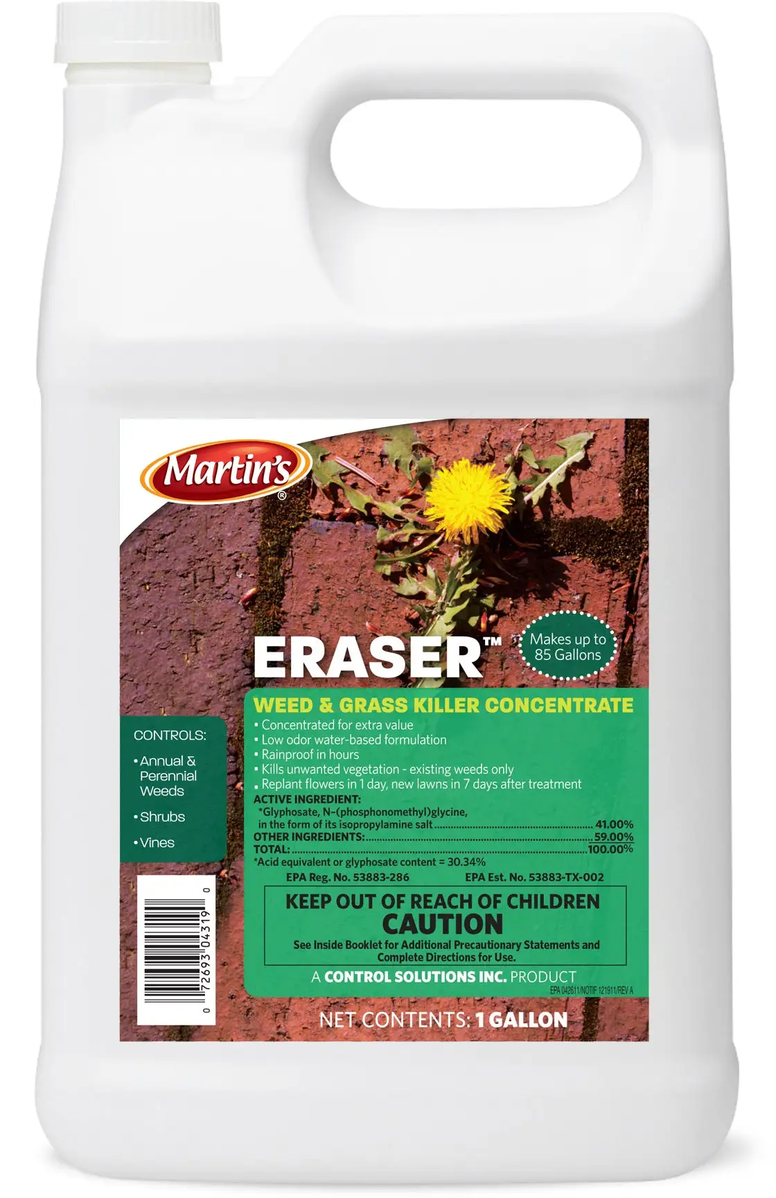 Martin's 82004319 Eraser Weed & Grass Killer Concentrate Gallon