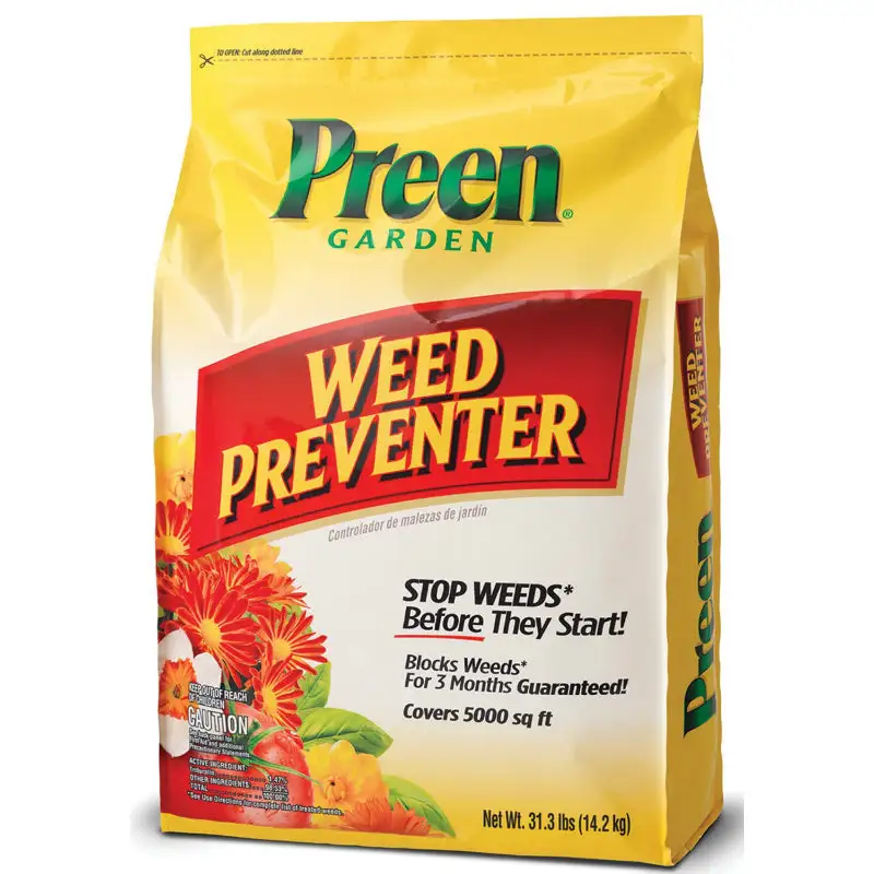Preen 24-63802 Garden Weed Preventer 31.3 Lbs Covers Up to 5000 Sq.Ft