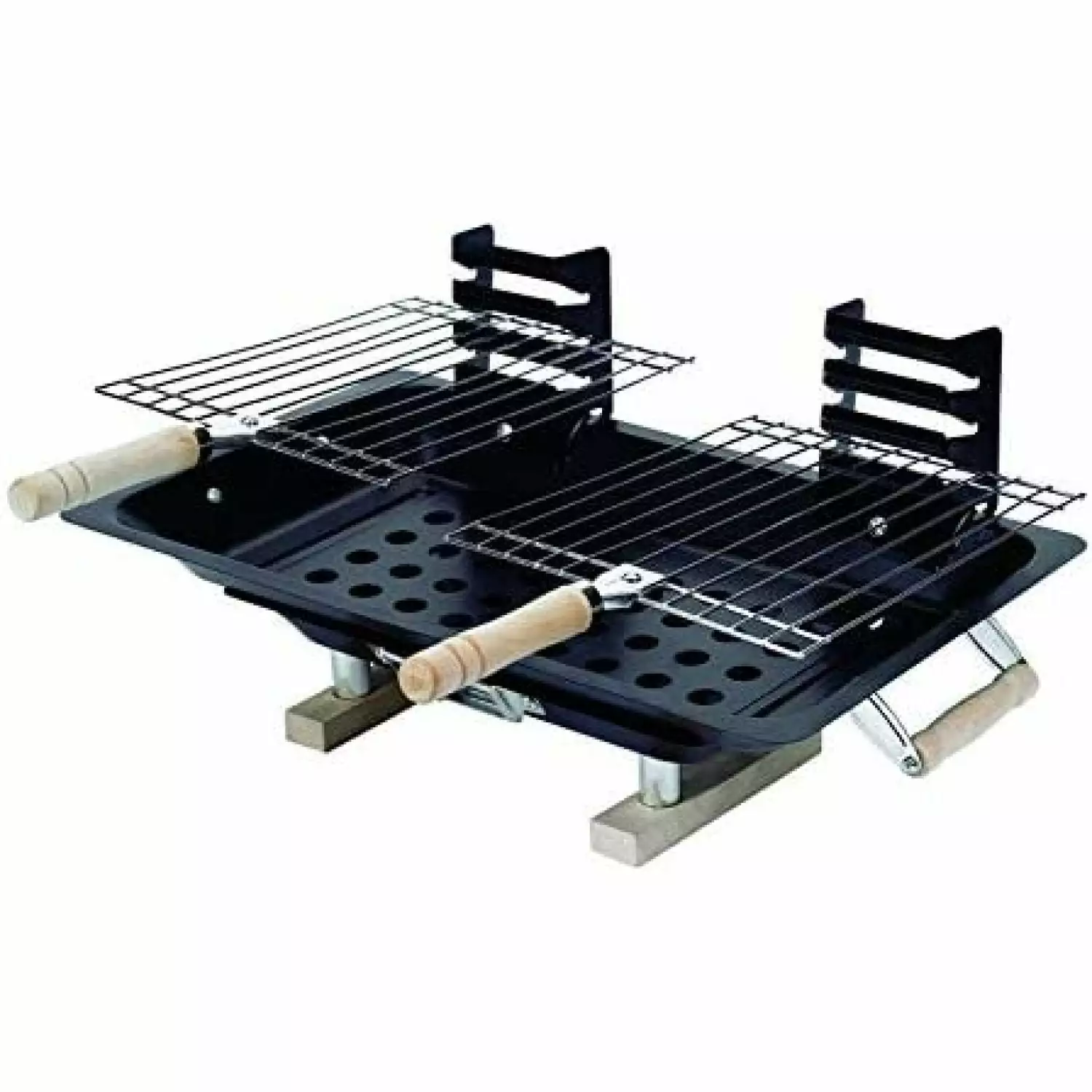 Marsh Allen Hibachi Charcoal Grill 17x10 Inches 133 Sq Black Compact BBQ JHS
