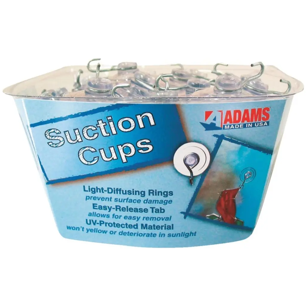 Adams Bulk Counter Display 1-3/4 Inch Suction Cup Hook 3 Lb Holding Capacity