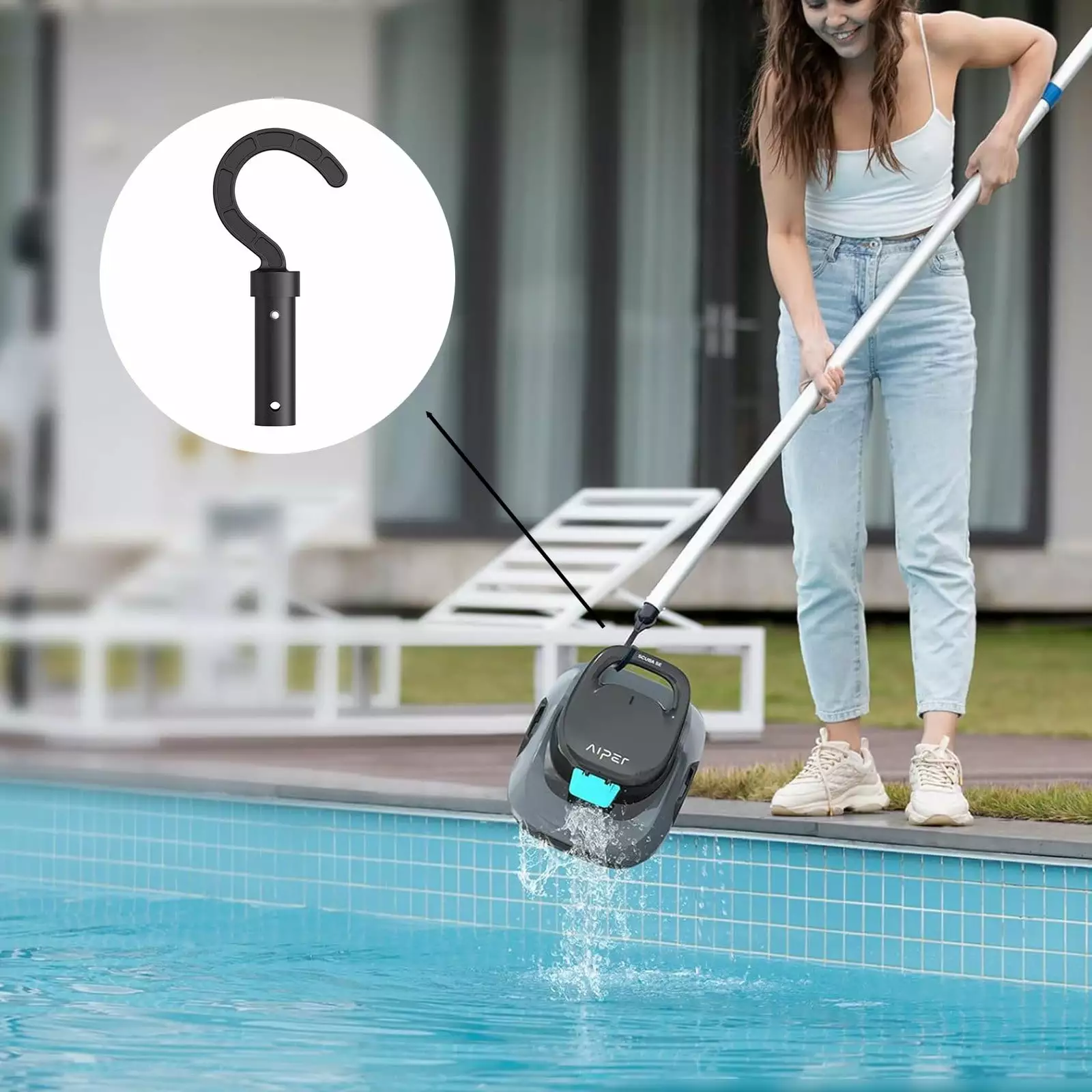 Pool Robot Hook Telescopic Rod Hook Clearance Robotic Cleaner Accessories