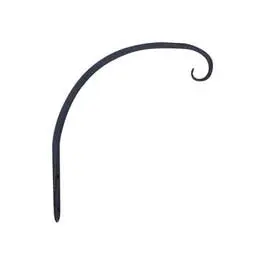 8-Inch Black Curved Hanging Plant Hook Large Indoor Outdoor Plants Green Thumb