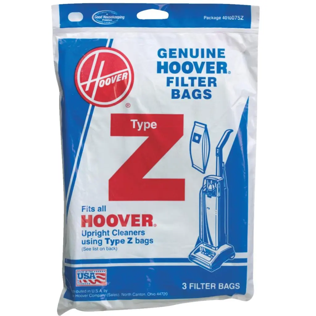 Hoover Type Z Standard Vacuum Bags 3-Pack Efficient Cleaning