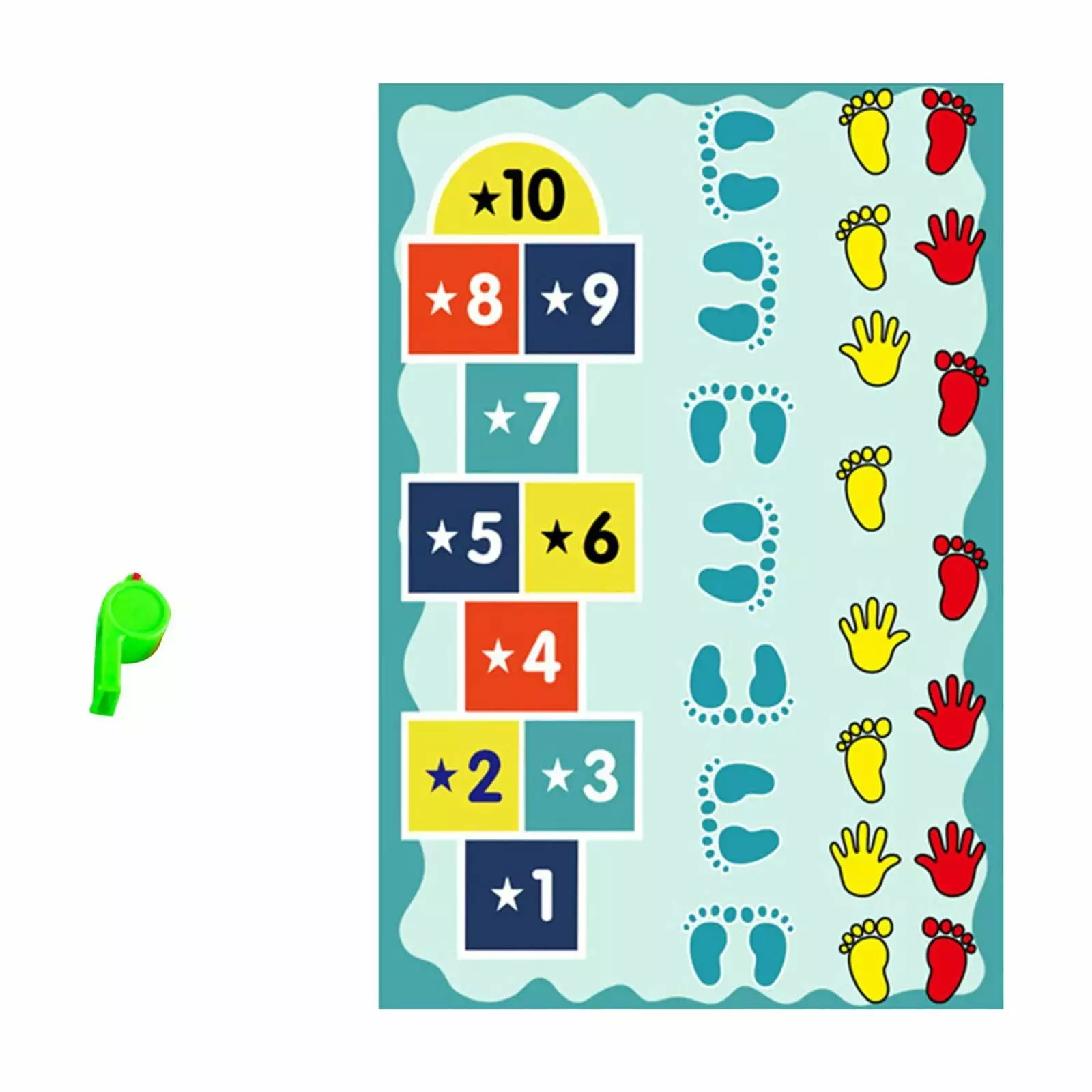 CAKVIICA Slide Hopscotch Games Adults Hands And Feet Sports Slide Hopscotch Water Slide Hopscotch Mat