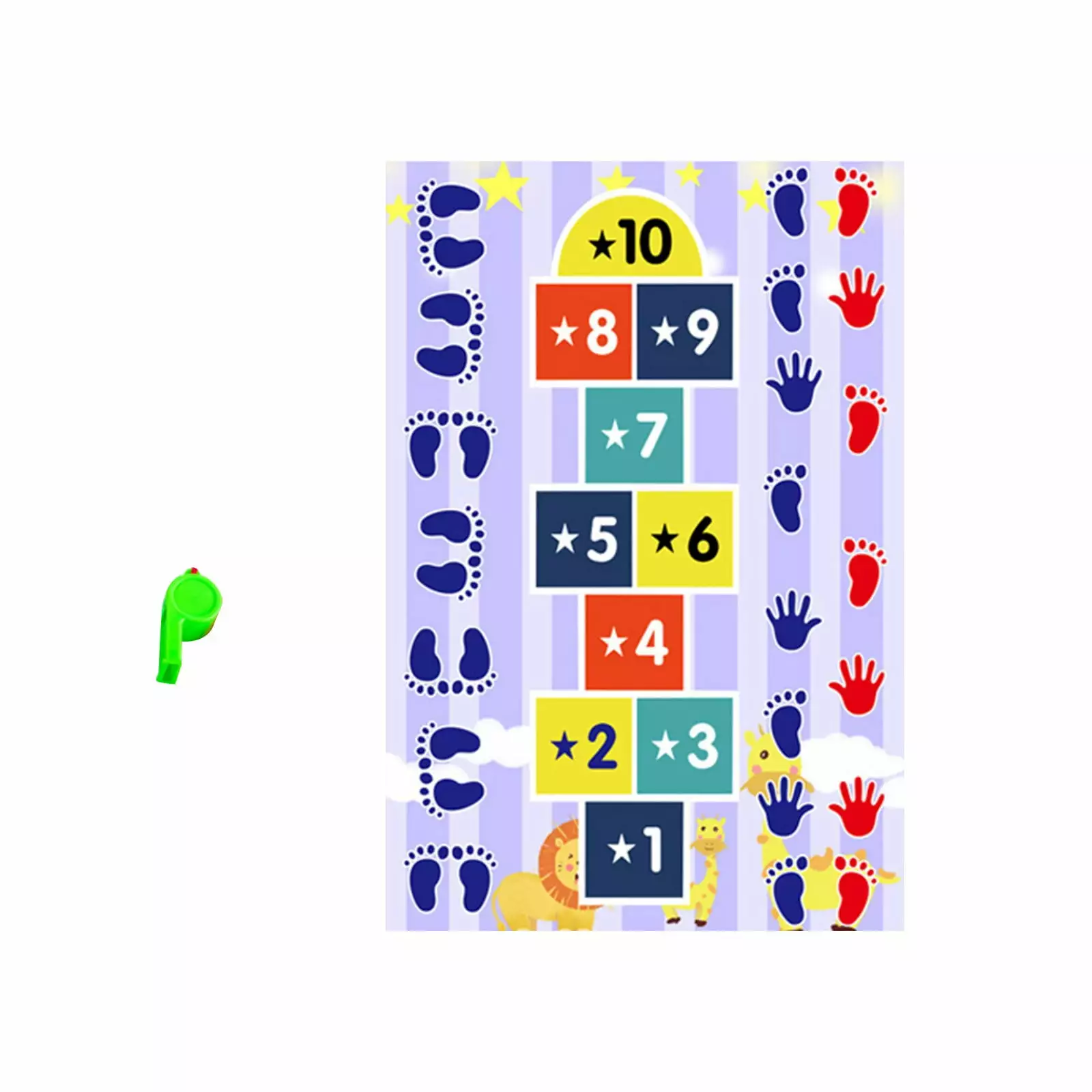 VogueV Carpet Slide Hopscotch Game Adults - Hands and Feet Sports Mat Outdoor Water and Air Hopscotch One