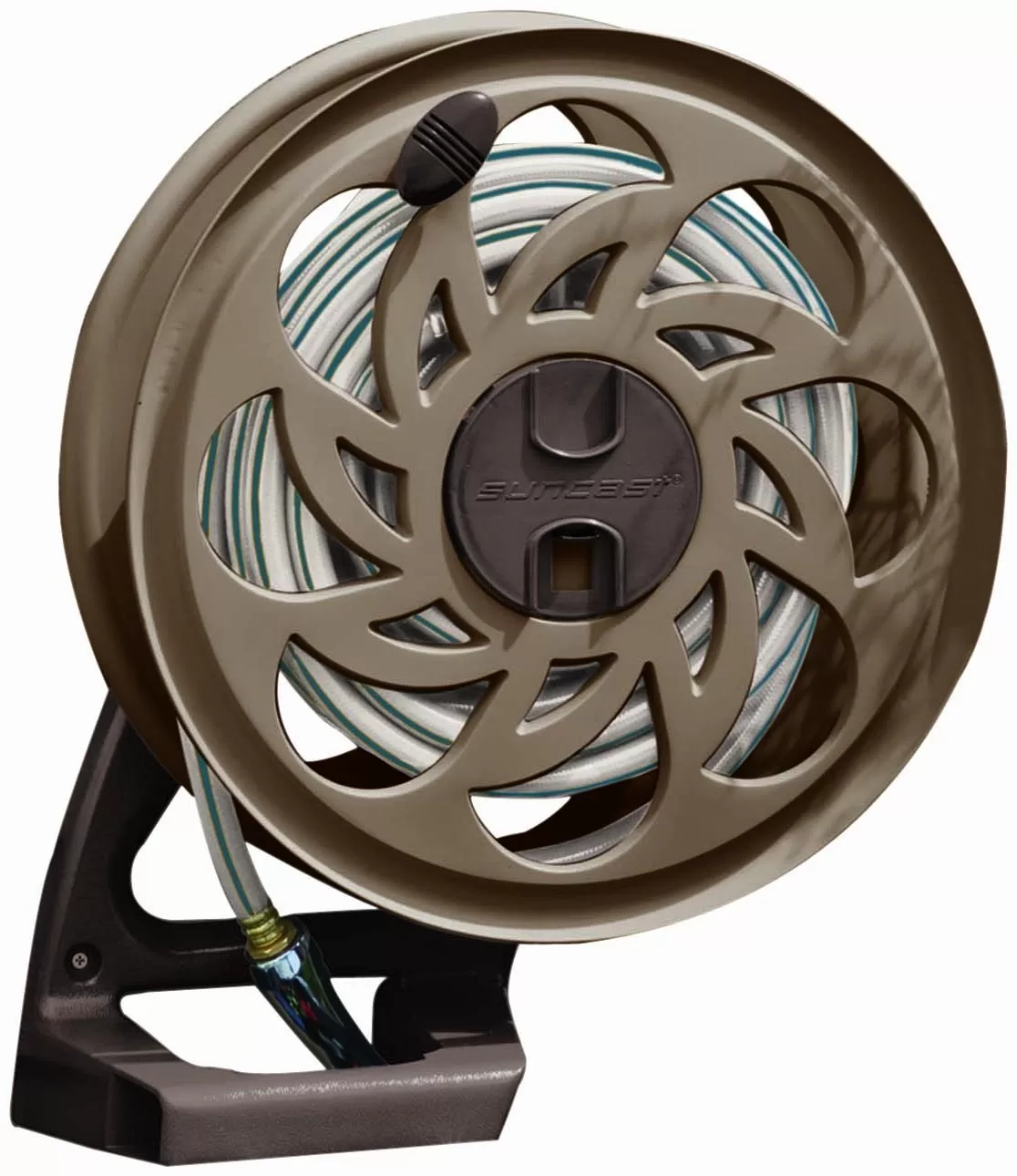 Suncast STA125B Side Tracker Wall-Mount Hose Reel 125 Feet Capacity