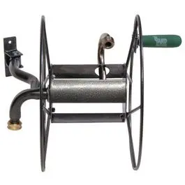 Mighty Garden Hose Reel Steel Holds 75-Ft. 5/8-. Hose Durability Yard Butler