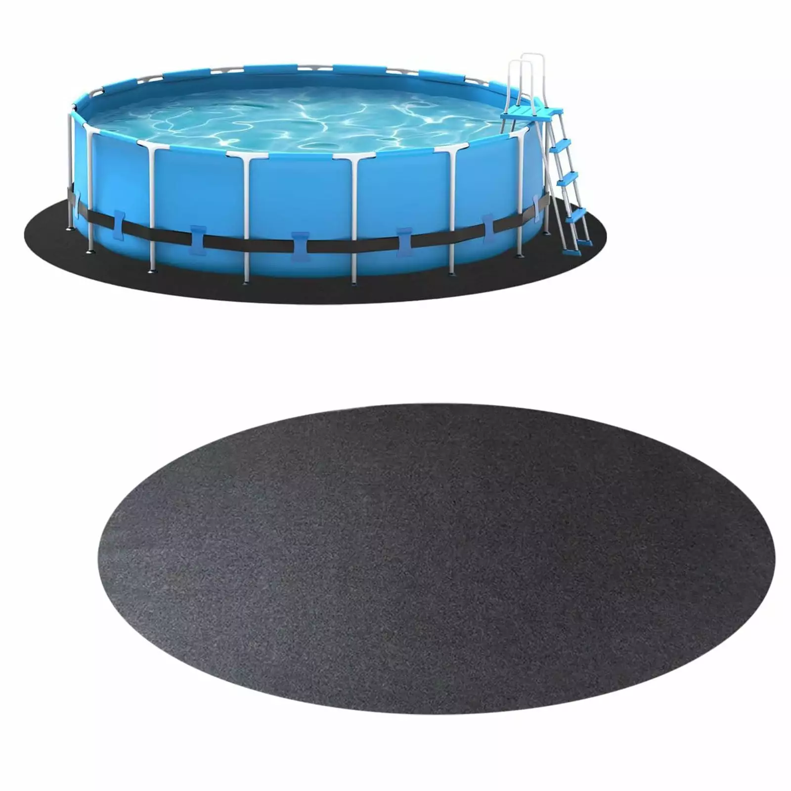 Baikk Round Inflatable Hot Tub Mat Above Ground Pool Protection