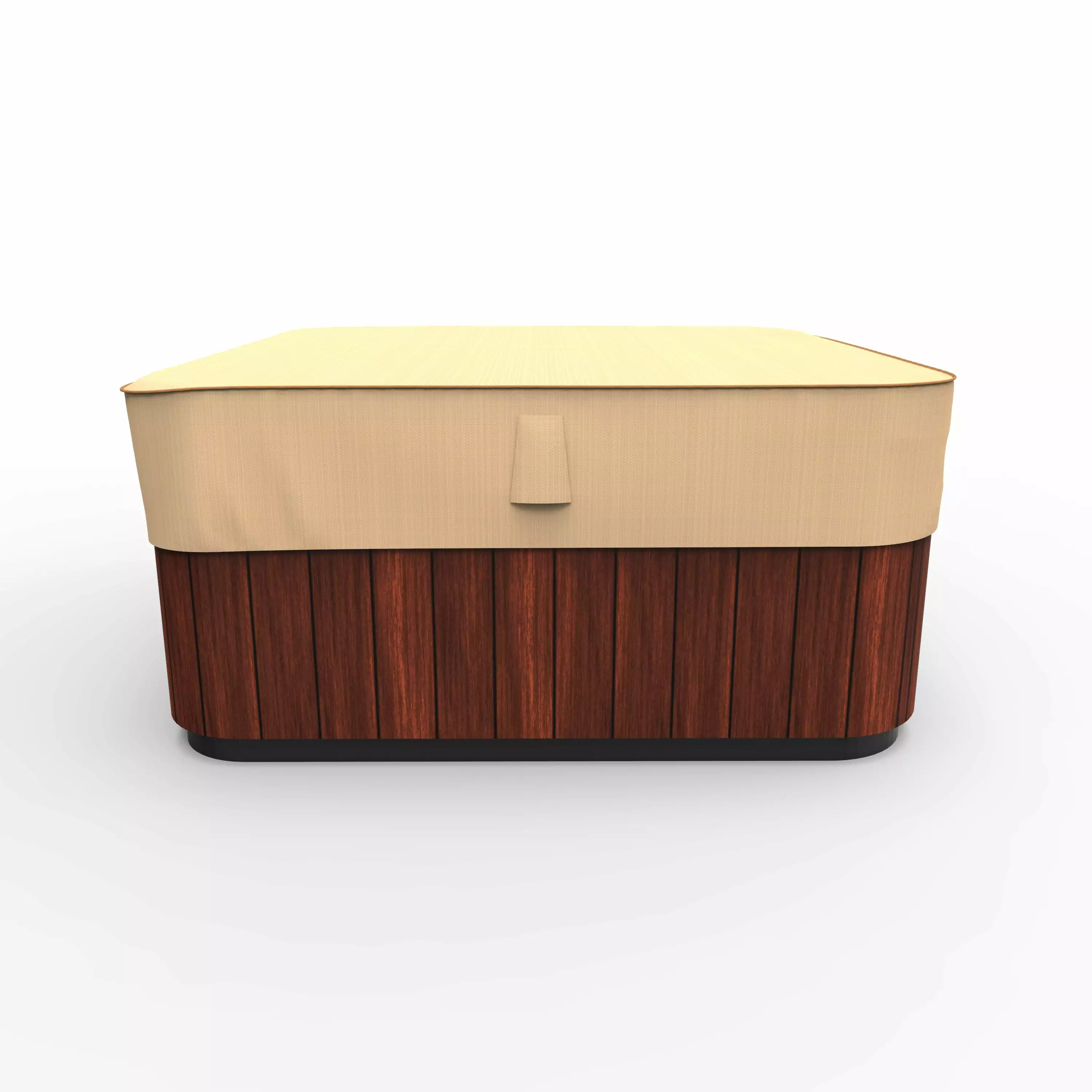 Budge Medium Beige Patio Square Hot Tub Cover Sedona Style Large