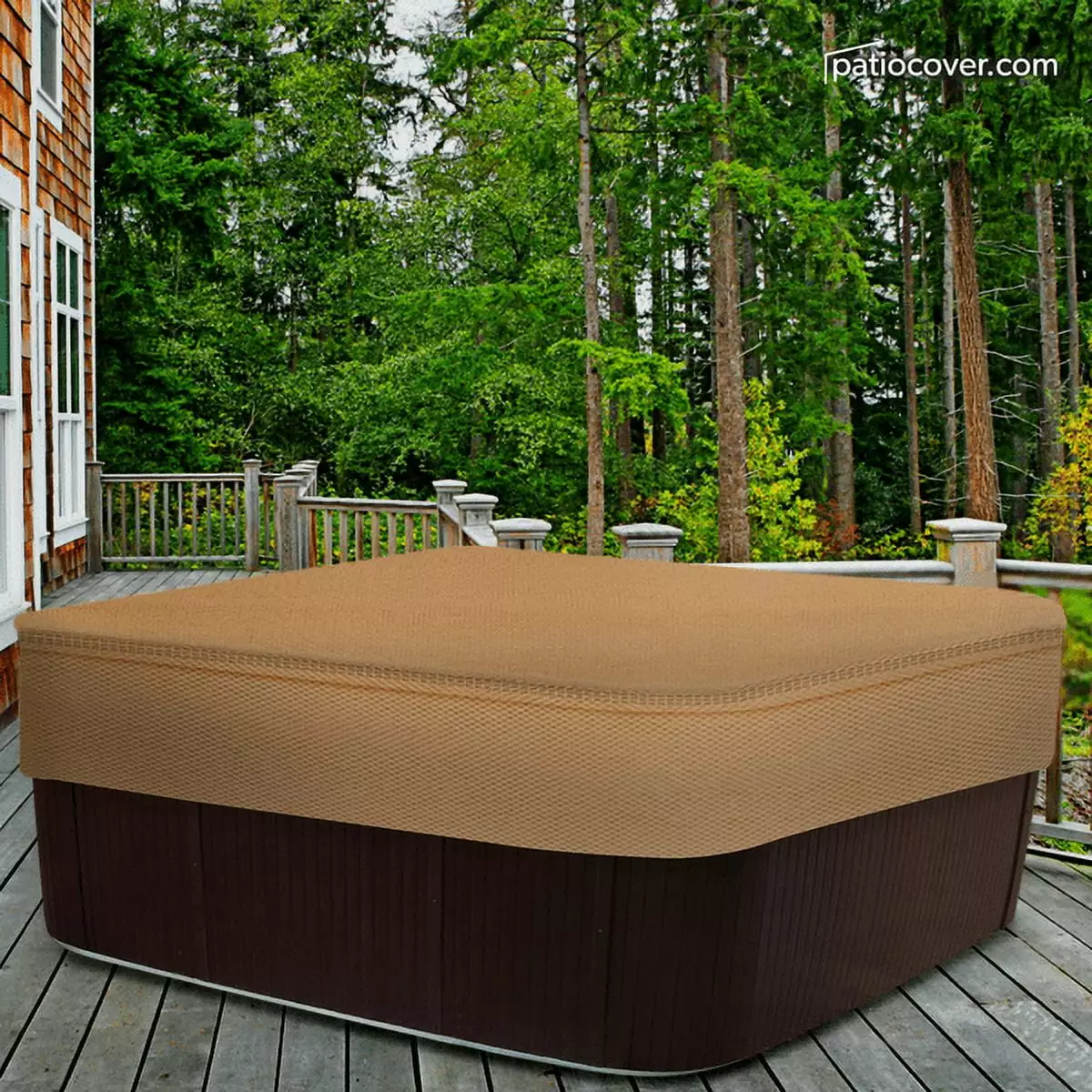 Patio Large Waterproof Outdoor Square Hot Tub Cover Cap Washable Heavy Duty 94 Inch Good