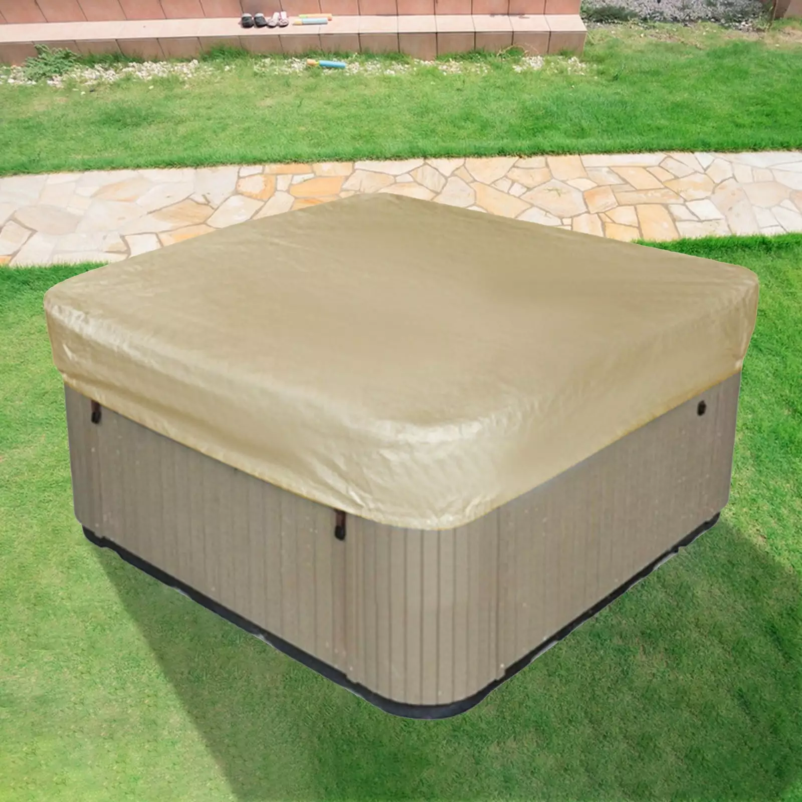 Square Hot Tub Cover Patio Outdoor Heavy Duty Protector Spa Hard Cover Multi-Purpose Storage Solutions A