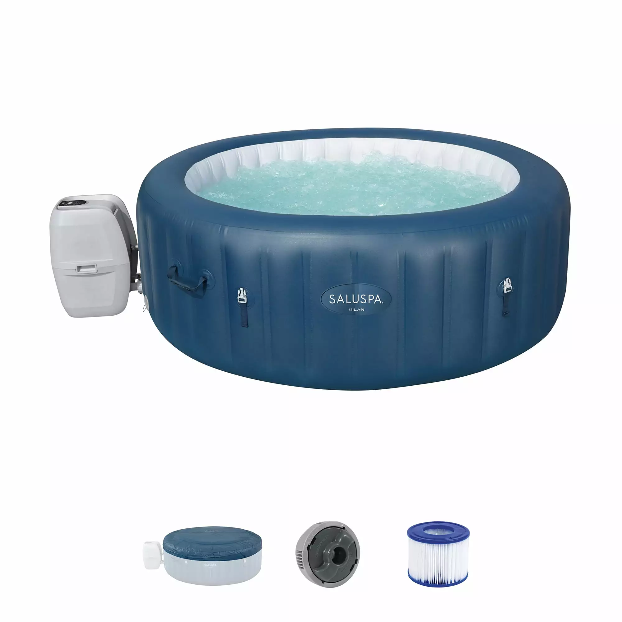 Bestway SaluSpa Milan Airjet Plus Round Inflatable Hot Tub Spa Blue Parts Energy