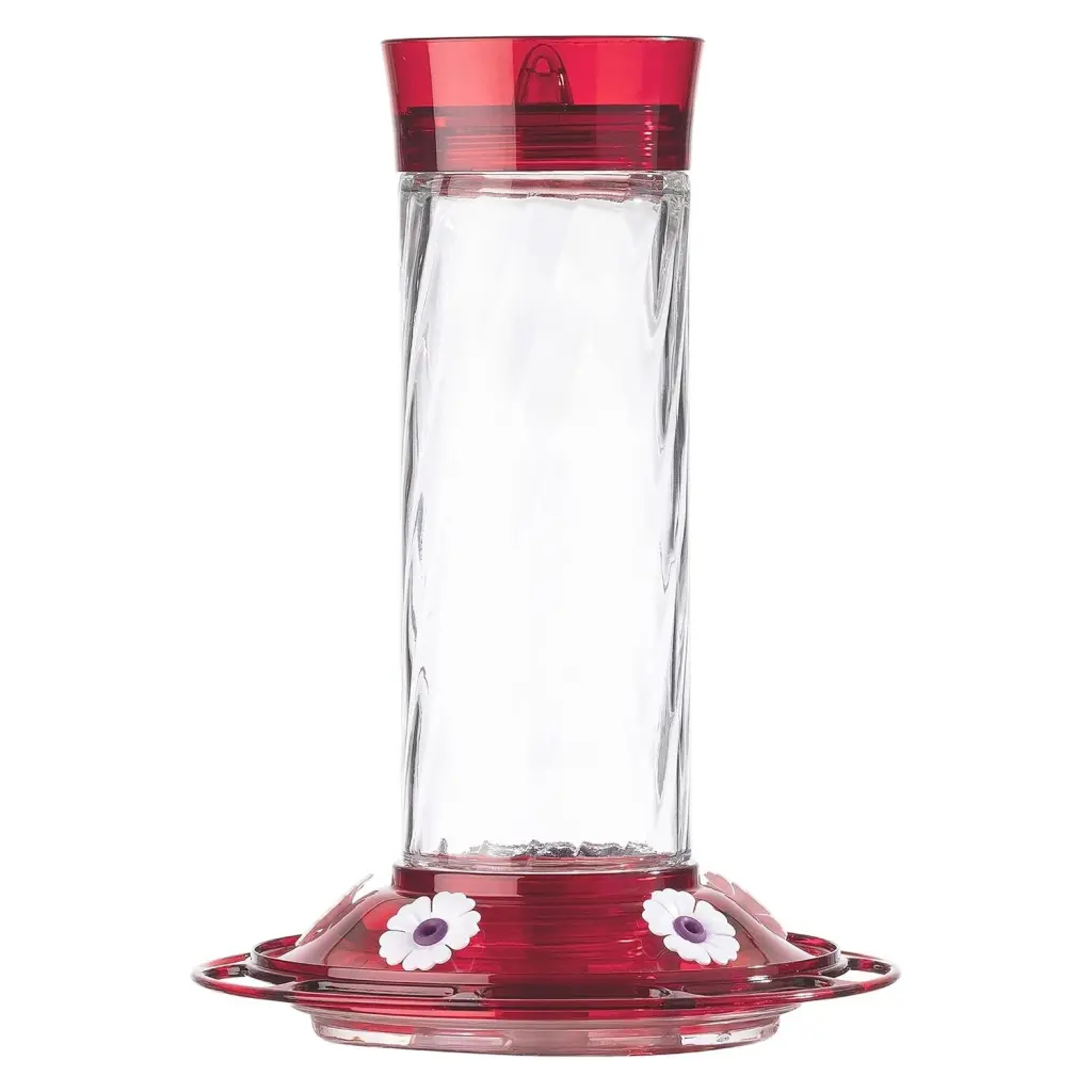 Diamond Glass Hummingbird Feeder Ant Moat 30 oz Large Capacity Bird Feeder Classic Brands