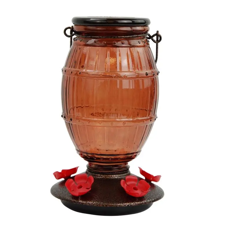 Perky-Pet Hummingbird 36 oz Glass Plastic Prohibition Nectar Feeder 5 Ports Pack 2