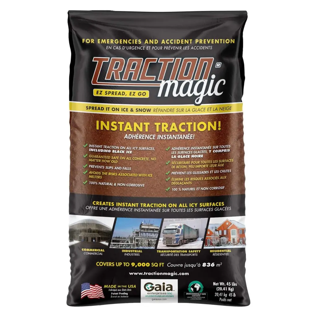 Traction Magic 45 lb Non-Slip Ice Melt Winter Safety Gaia Enterprises