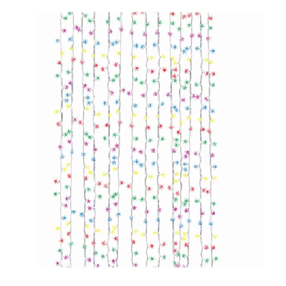 Holiday Wonderland Christmas Curtain Icicle Lights Multicolor LED Decor