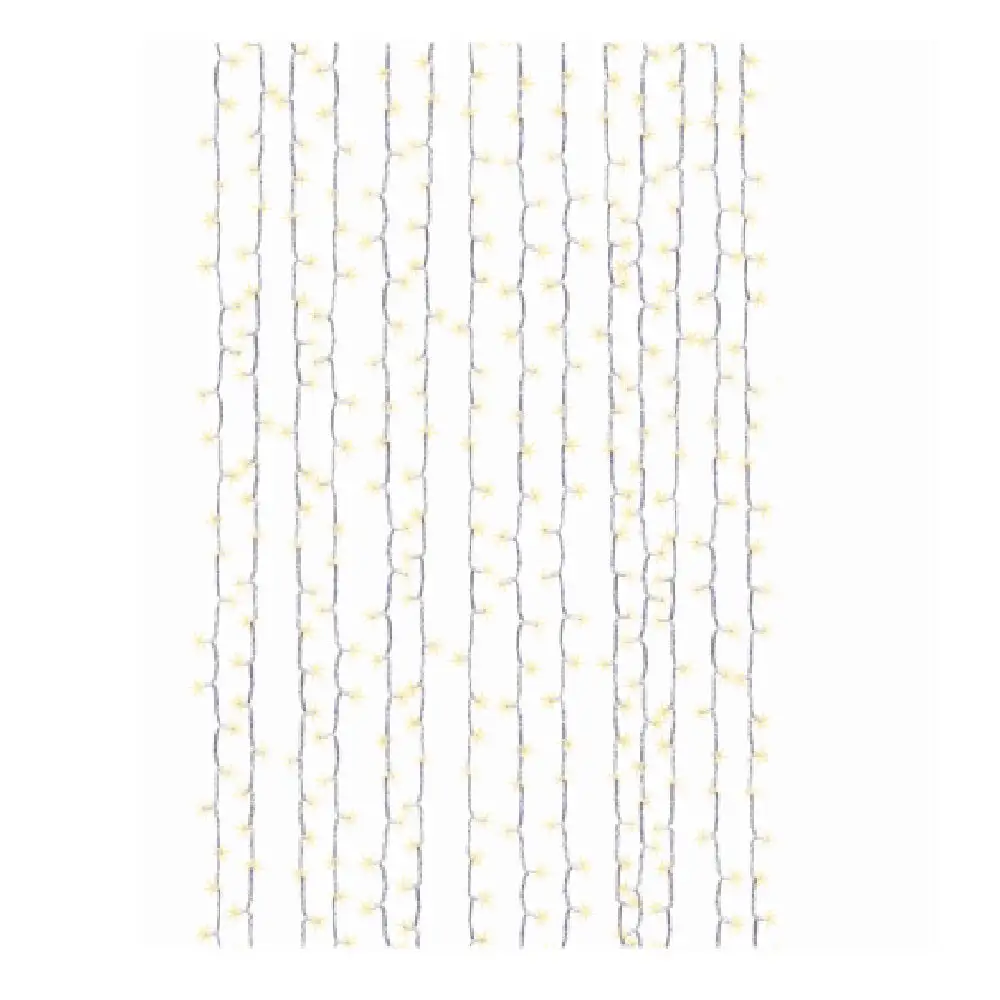 Holiday Wonderland Christmas Curtain Icicle Lights Warm White LED Decor