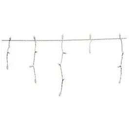 Christmas LED Icicle Lights Set Micro Twinkling Warm White 105-Count Holiday Wonderland