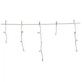 Christmas LED Icicle Lights Set Micro Twinkling Multi-Color 105-Ct Holiday Wonderland