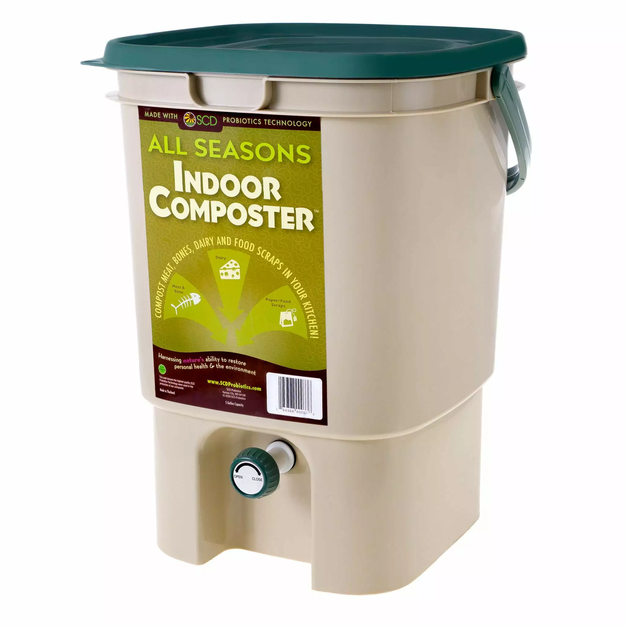 All Seasons Indoor Composter Kitchen Compost Tan