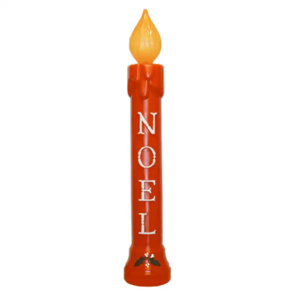 Union 77330 Lighted Noel Candle Statue Red 39 Inches Christmas Decoration
