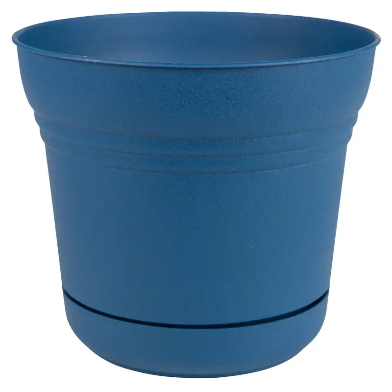 Bloem 10 Inch Polyresin Saturn Planter Deep Sea Pack 6 Indoor Outdoor Garden Plant Pots