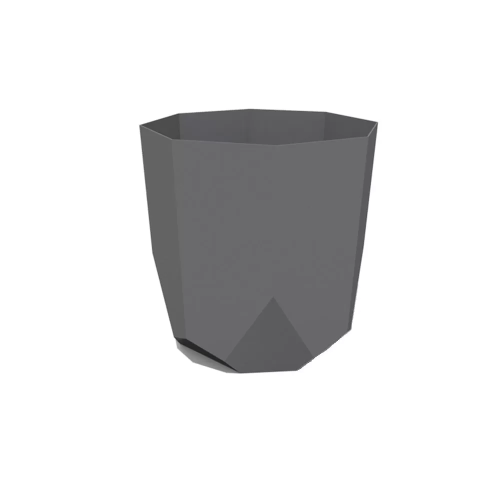Bloem TXT10908 Charcoal Hexagon Tuxton Planter 10 Inch Modern Decor