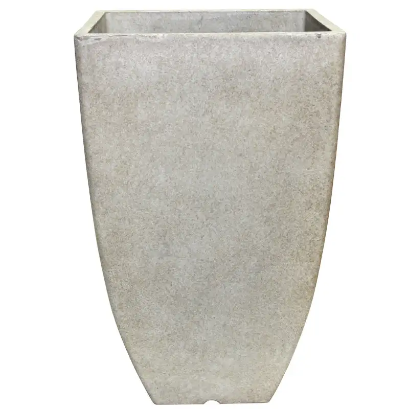 Southern Patio HDR-012177 10.5 Inch Bone Square Newland Planter Indoor Plants