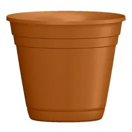 Riverland Planter Saucer Light Terra Cotta Resin 4-Inch Indoor Outdoor Plant Pot Various