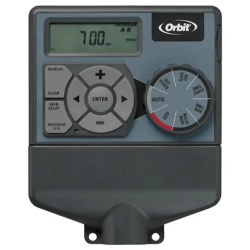 Orbit 57594 Single Program 4-Zone Indoor Timer LCD Screen and Dial Sprinkler Systems
