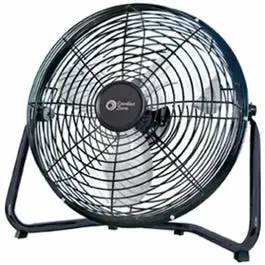 High Velocity Fan Heavy-Duty Black Metal 14- Industrial Air Circulator Comfort Zone