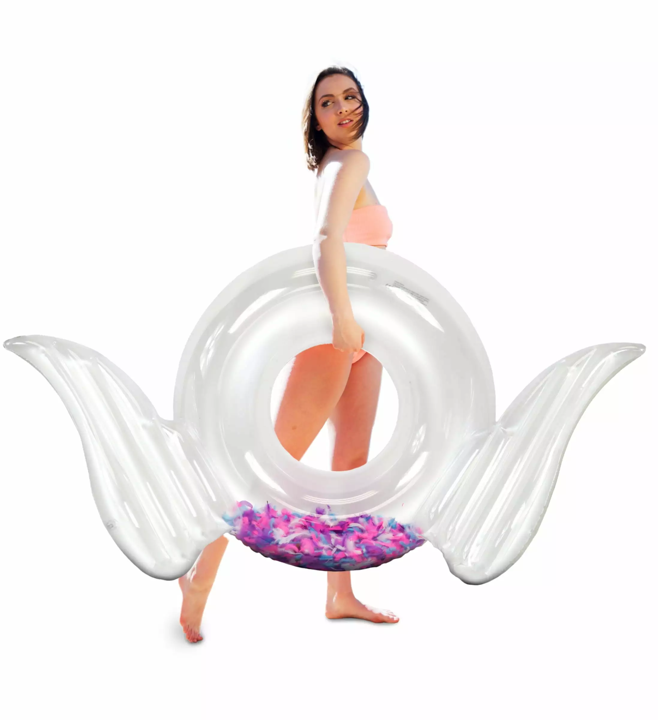 CoTa Global Angel Wings Inflatable Swim Float Ring Pool Party