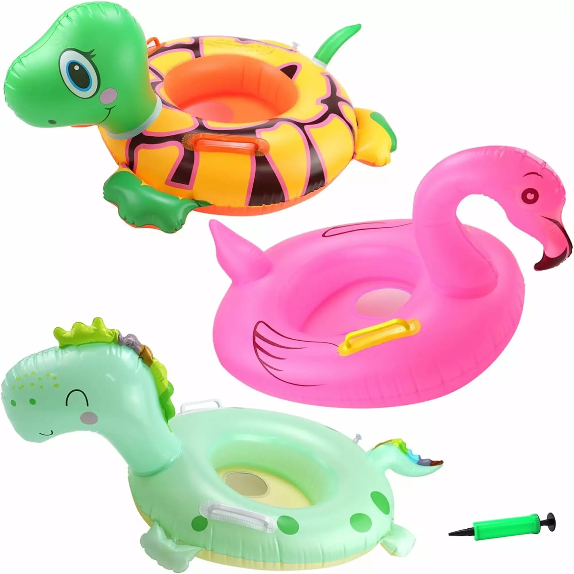3 Pack Pool Inflatable Floats Kids Swim Tube Rings Toys Beach Floaties Summer Toy