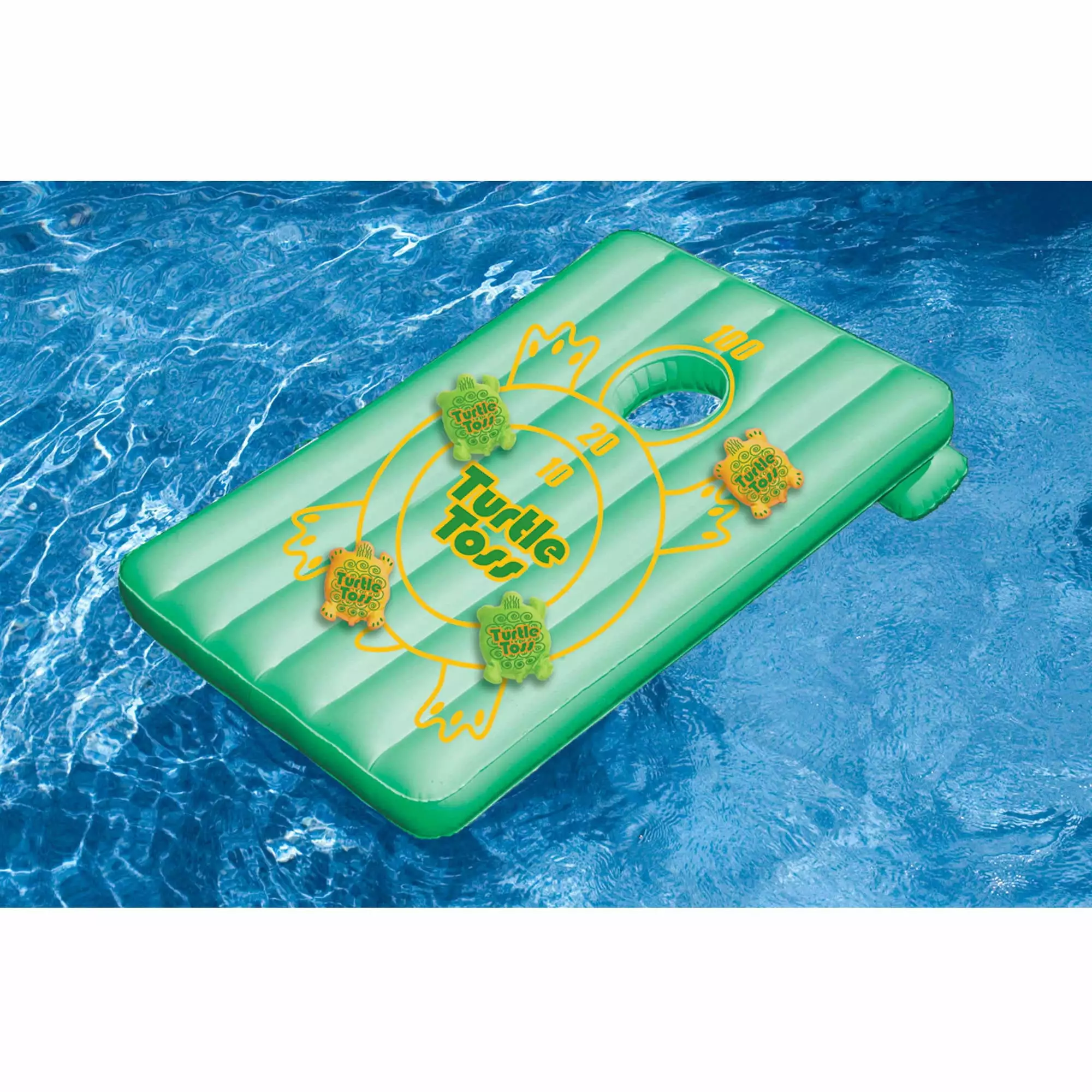 Swimline Vinyl Inflatable Turtle Toss Pool Float Green